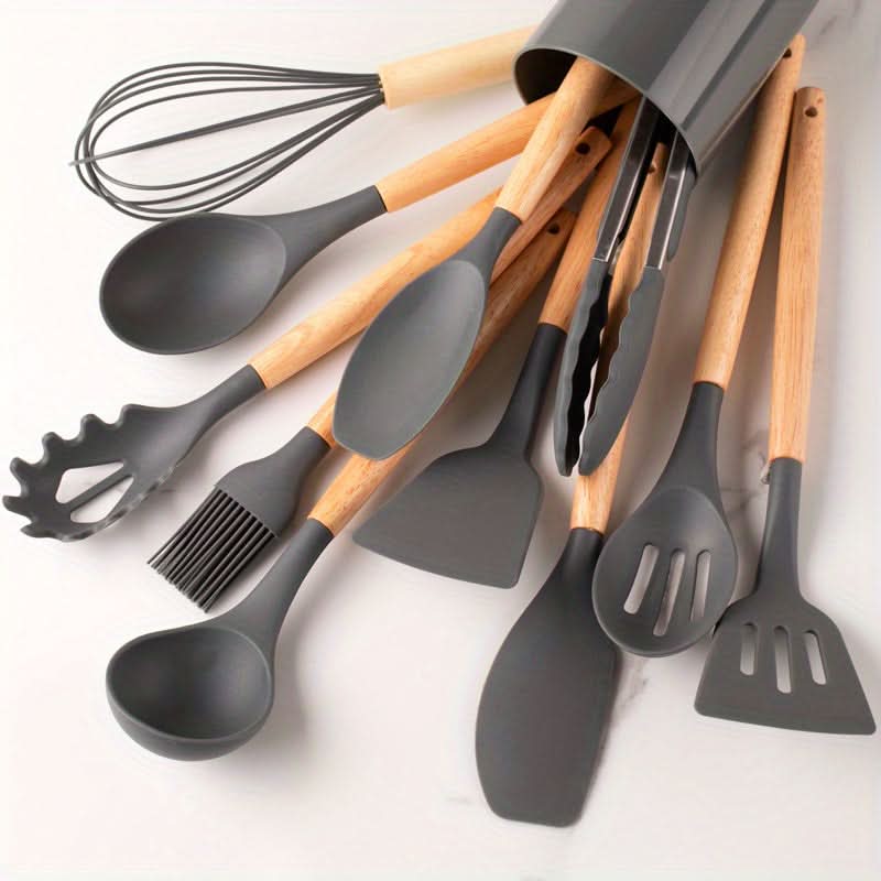 Silicone Kitchen Utensil Set With Heat Resistant Design And Style | Temsk