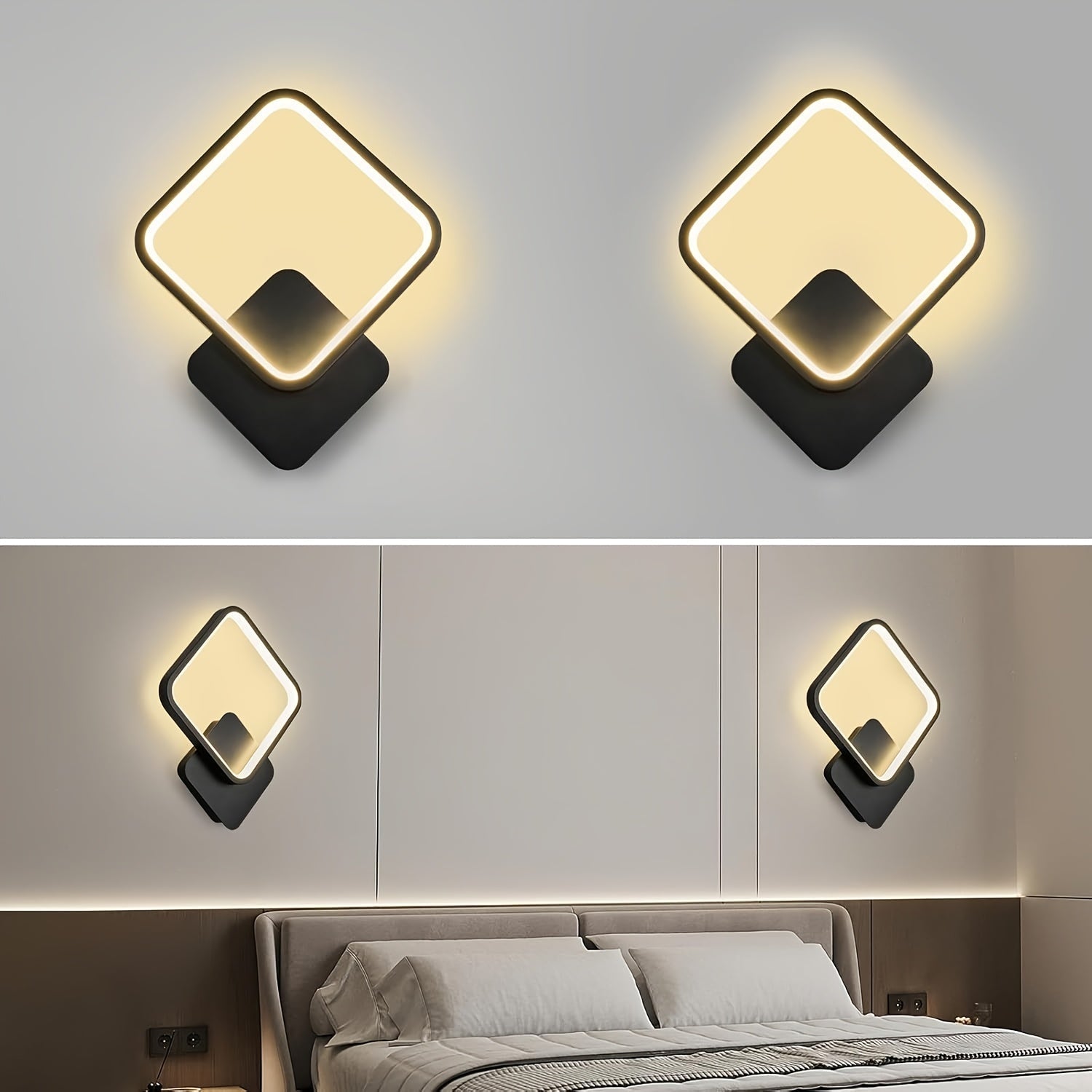 Modern Square LED Wall Lamp For Clean Geometric Interior Lighting | Temsk