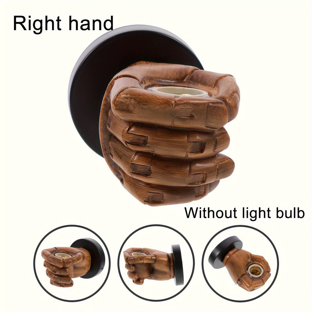 Resin Hand Shape Wall Light With E26 Base Industrial Style Fixture | Temsk