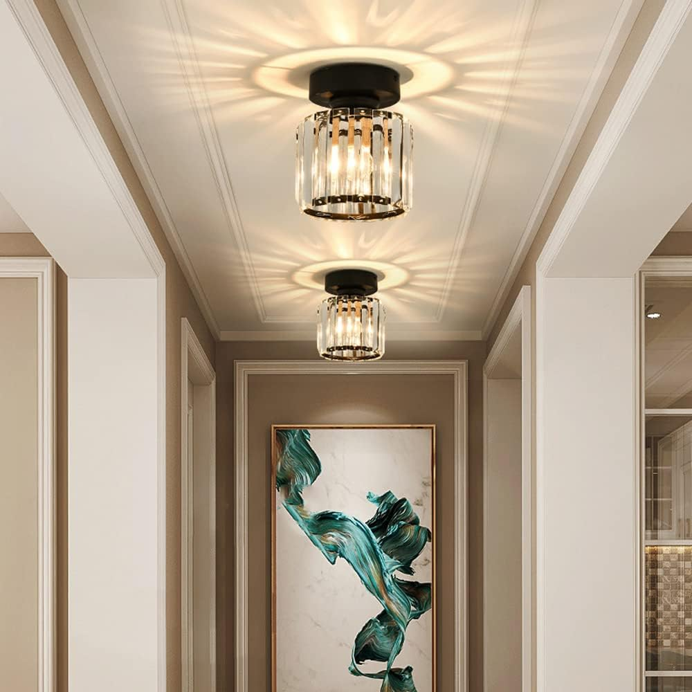 Crystal Ceiling Light E27, Surface Mounted, Modern Hall and Living Room | Temsk