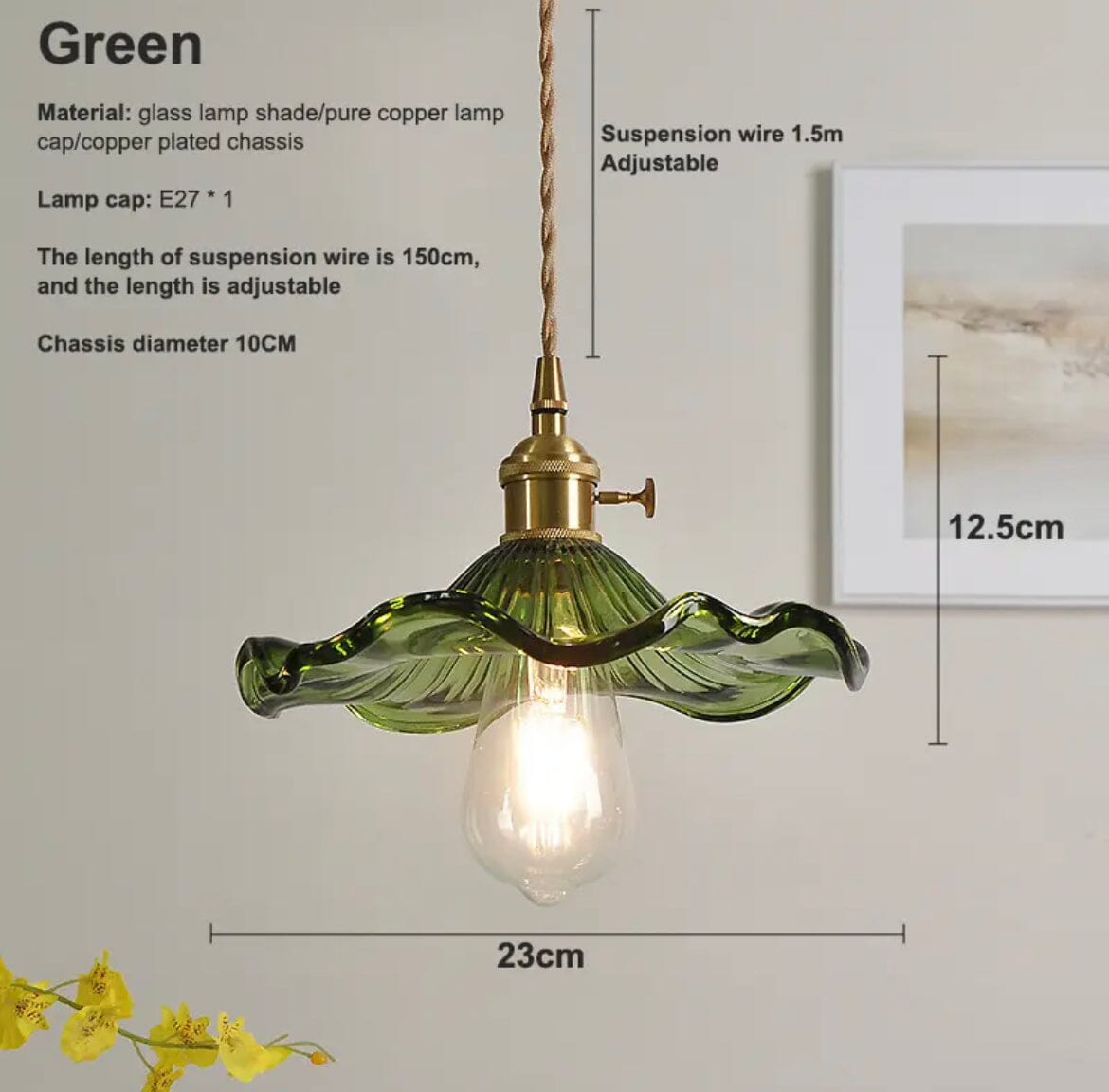 Lyra Glass Pendant Lights With Nordic Floral Motifs | Temsk