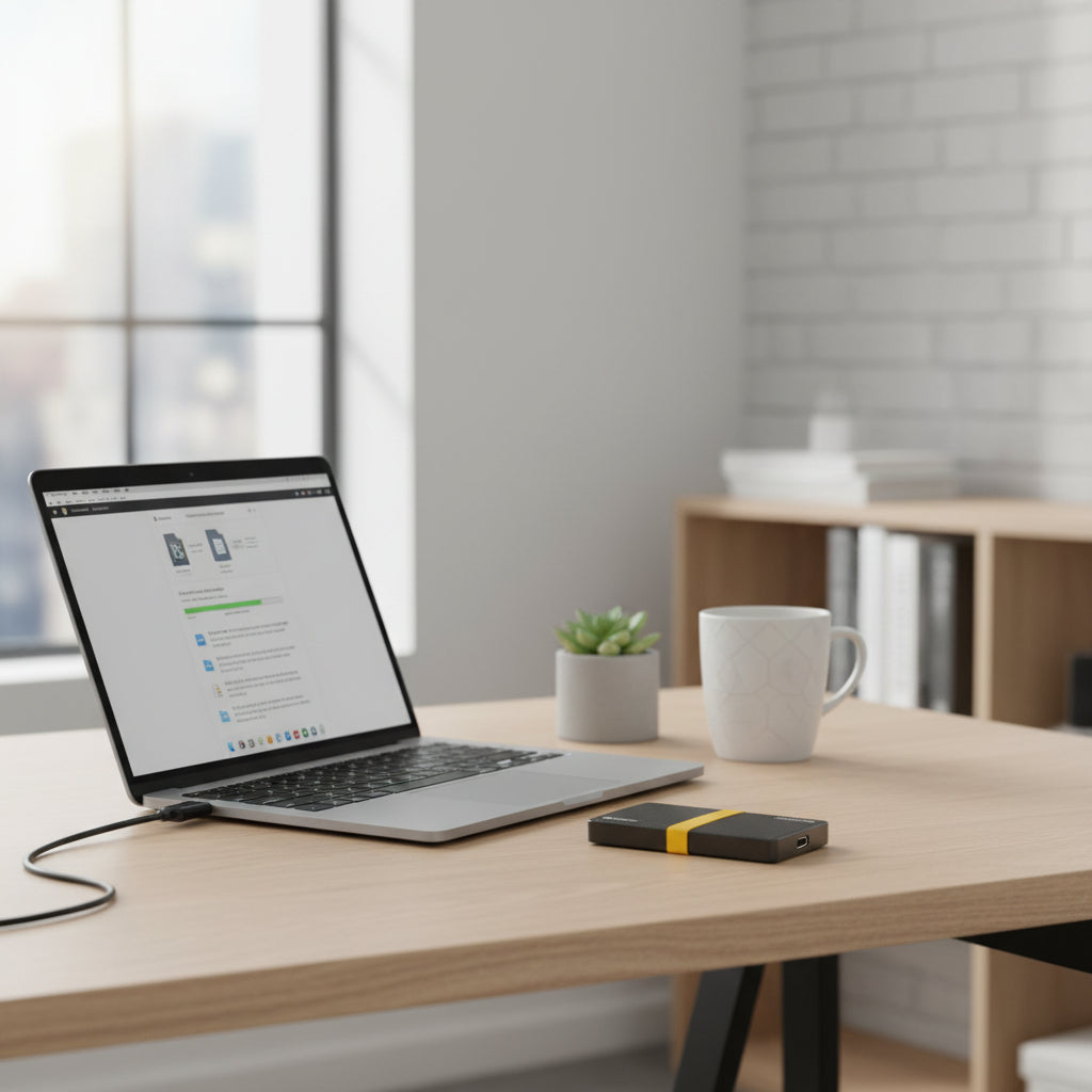 Compact USB-C SSD External Drive For Tablet File Storage | Temsk