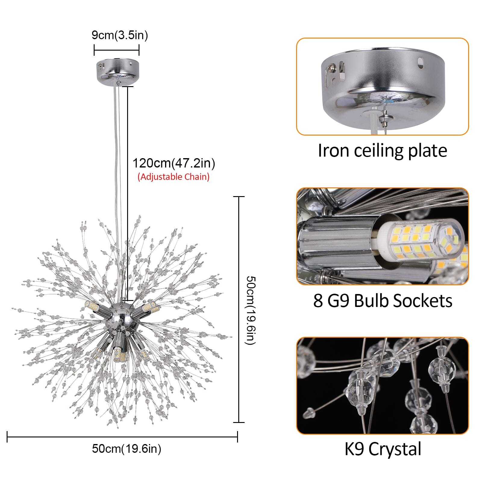 Elegant Dandelion Crystal Pendant Light For Modern Interiors | Temsk