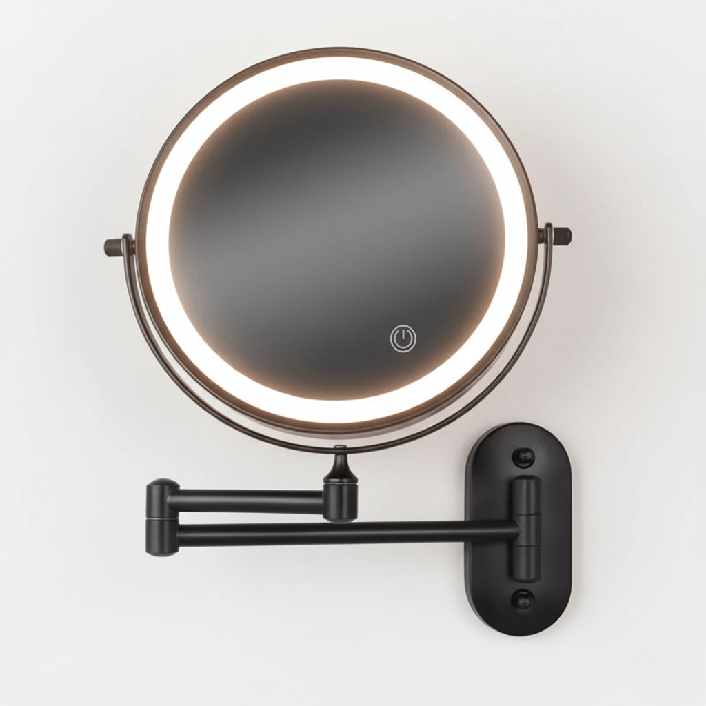 LumiView LED Magnifying Mirror With Adjustable Lighting And Rechargeable Battery | Temsk