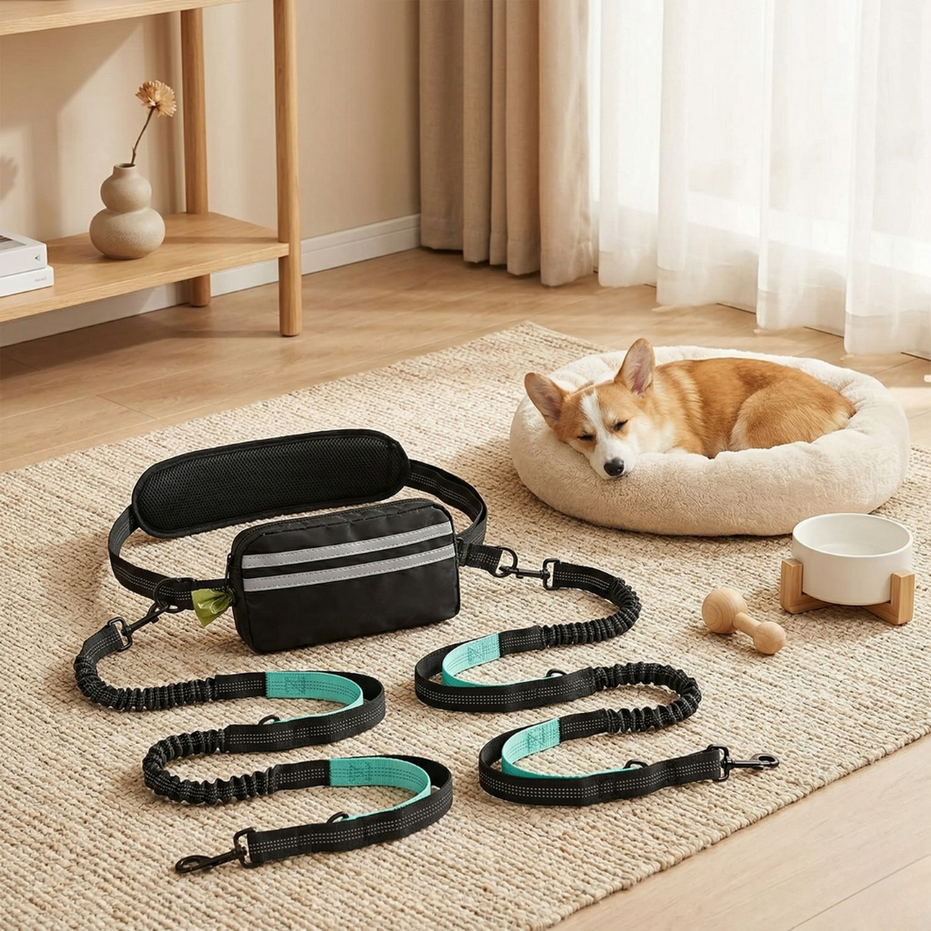 Hands-Free Dog Leash With Pouch For Everyday Walks | Temsk