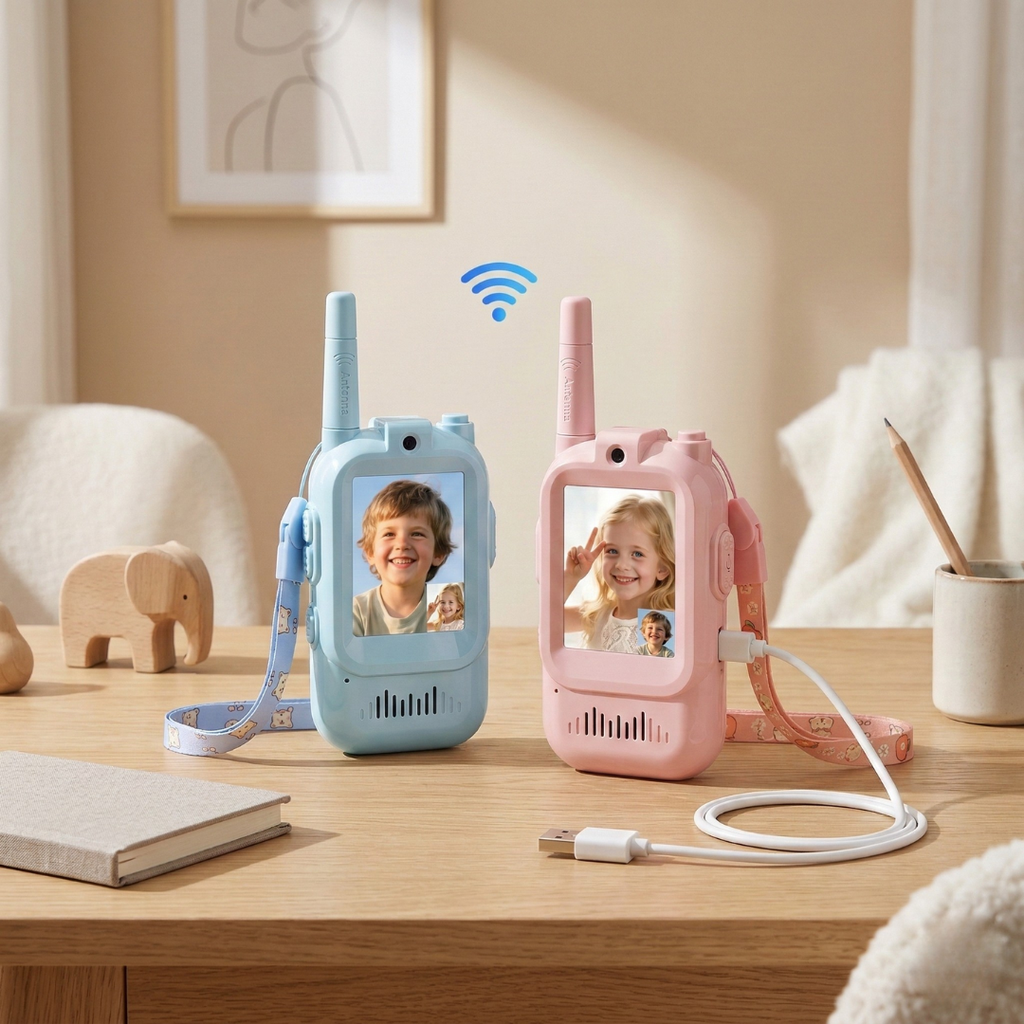 Video Walkie Talkies for Kids Ages 3 to 6 for Playtime Communication | Temsk