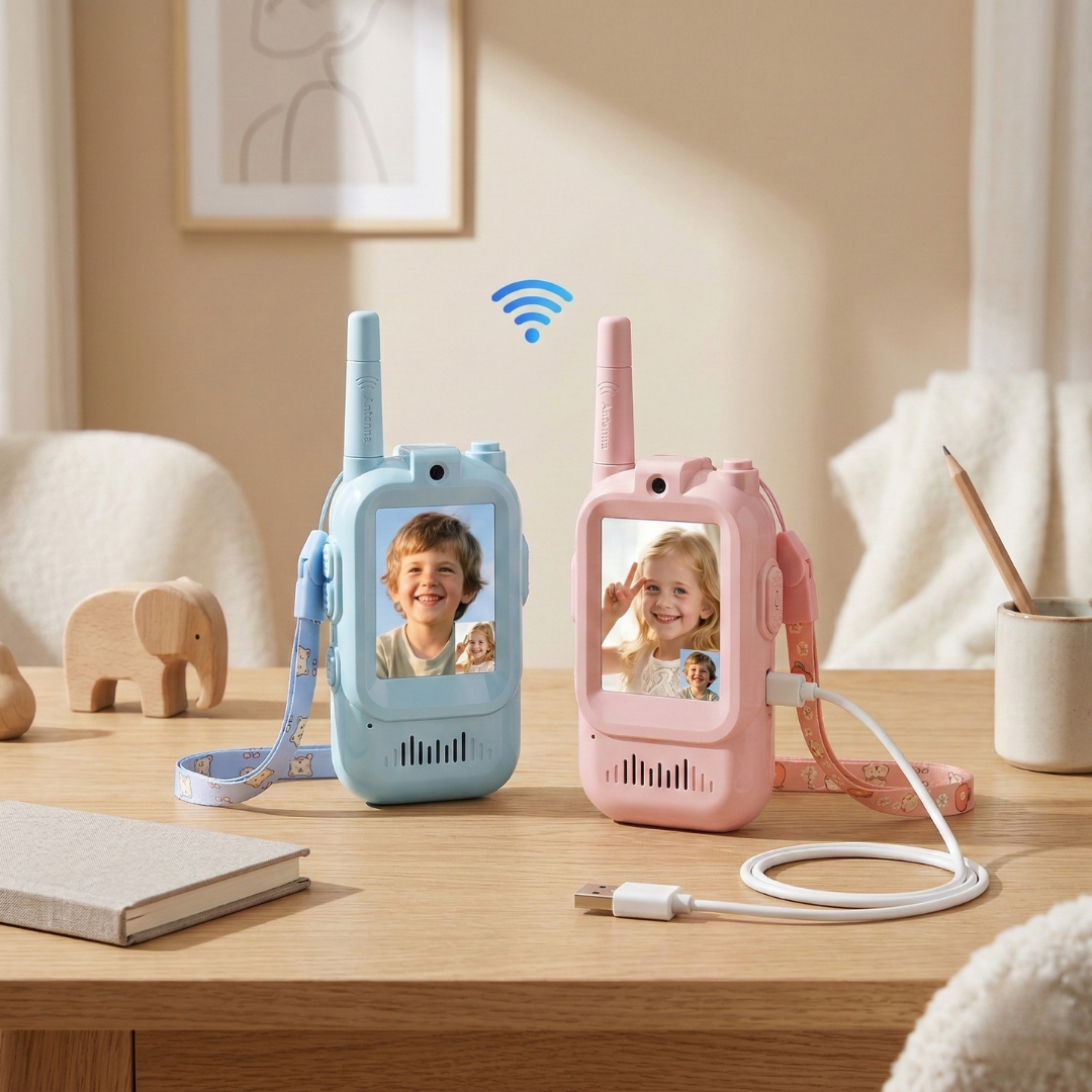 Video Walkie Talkies for Kids Ages 3 to 6 for Playtime Communication | Temsk