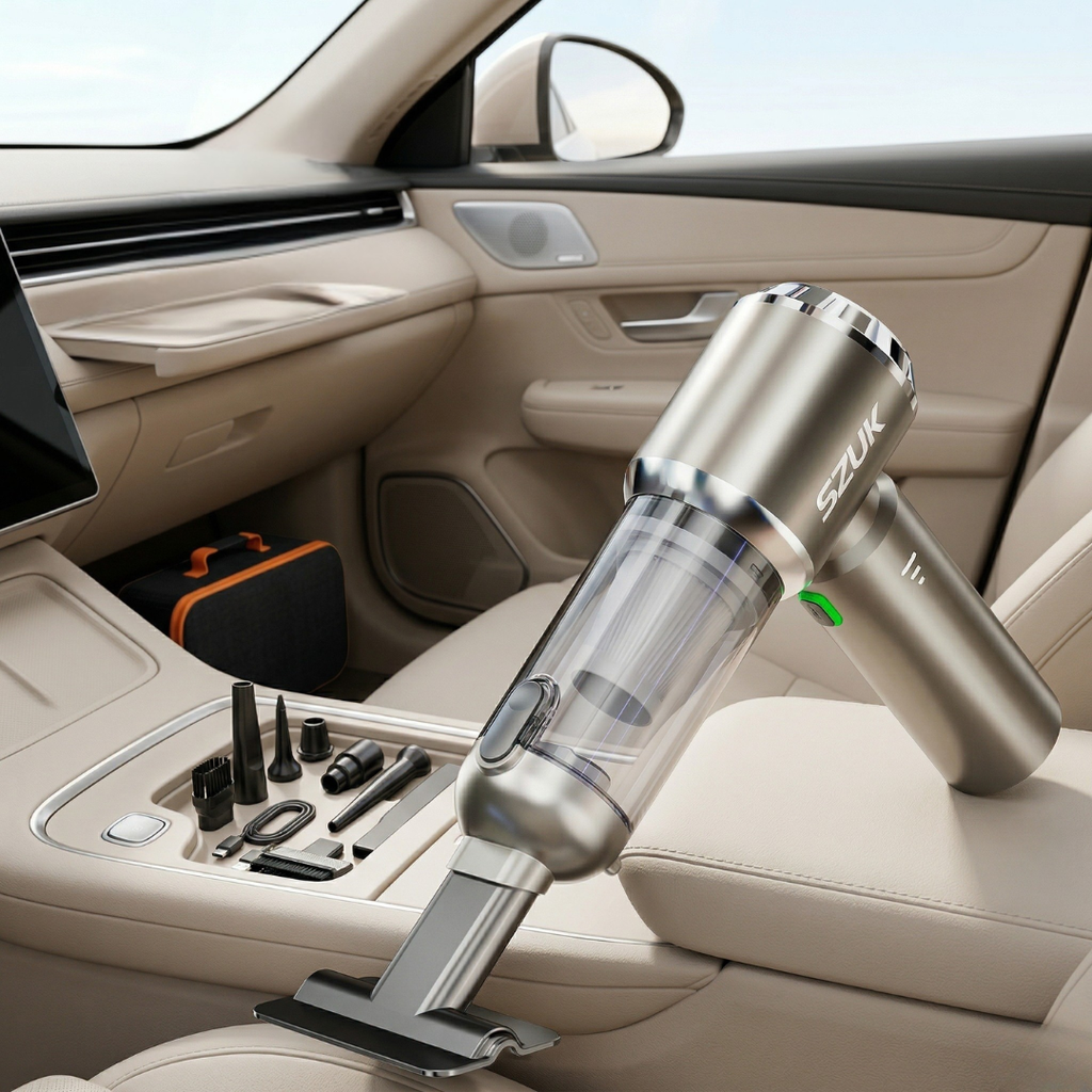 Compact Handheld Car Vacuum Cleaner For Car Interiors | Temsk