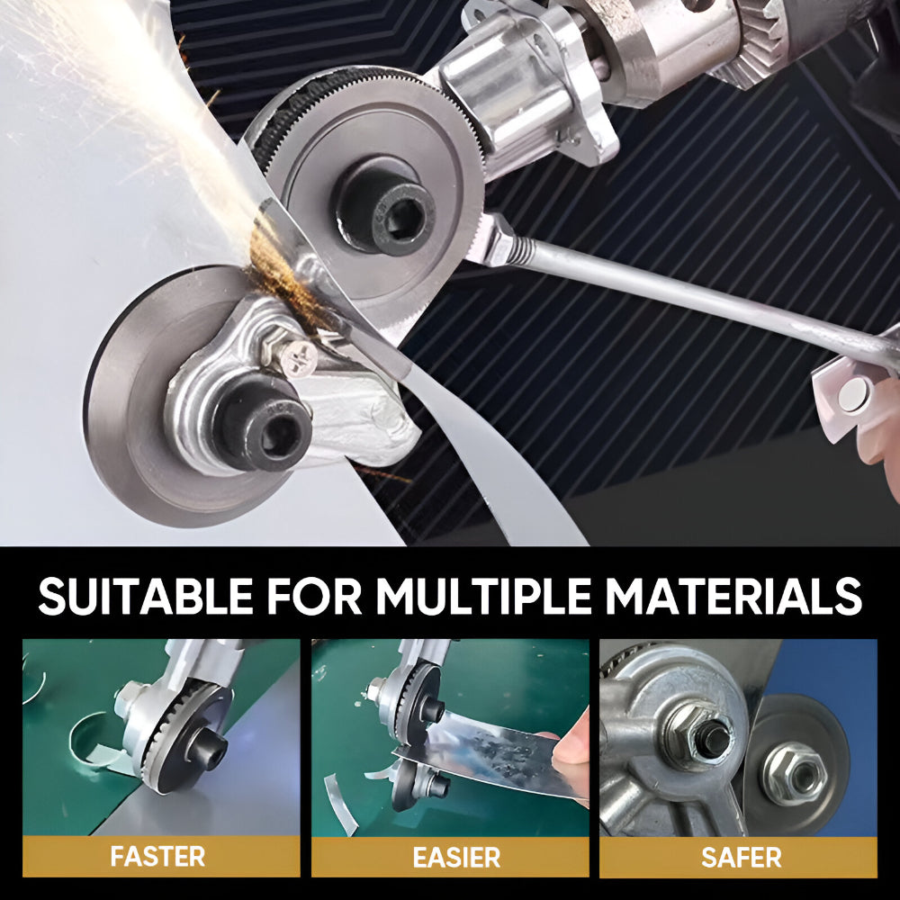 Dual Head Sheet Nibbler Drill Attachment For Metal Cutting | Temsk
