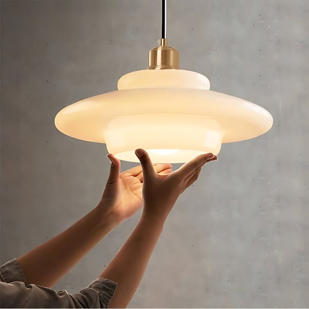 Gold Finish Art Deco Ceiling Lamp With Brass And Glass Vintage Design | Temsk