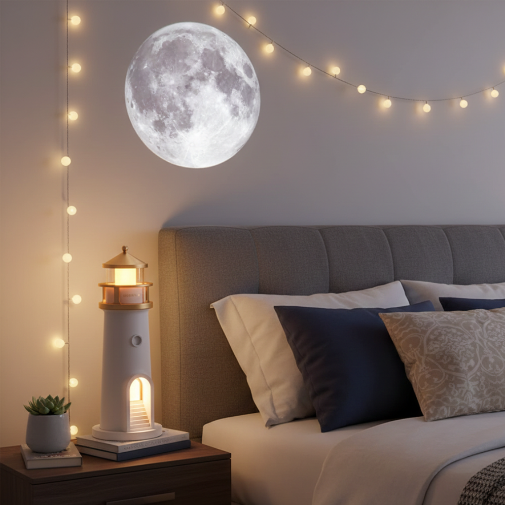 Night Light Projection With Speaker For Cozy Home Ambience | Temsk