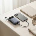 Portable Power Bank With Built-In Cable For Easy On-The-Go Charging | Temsk