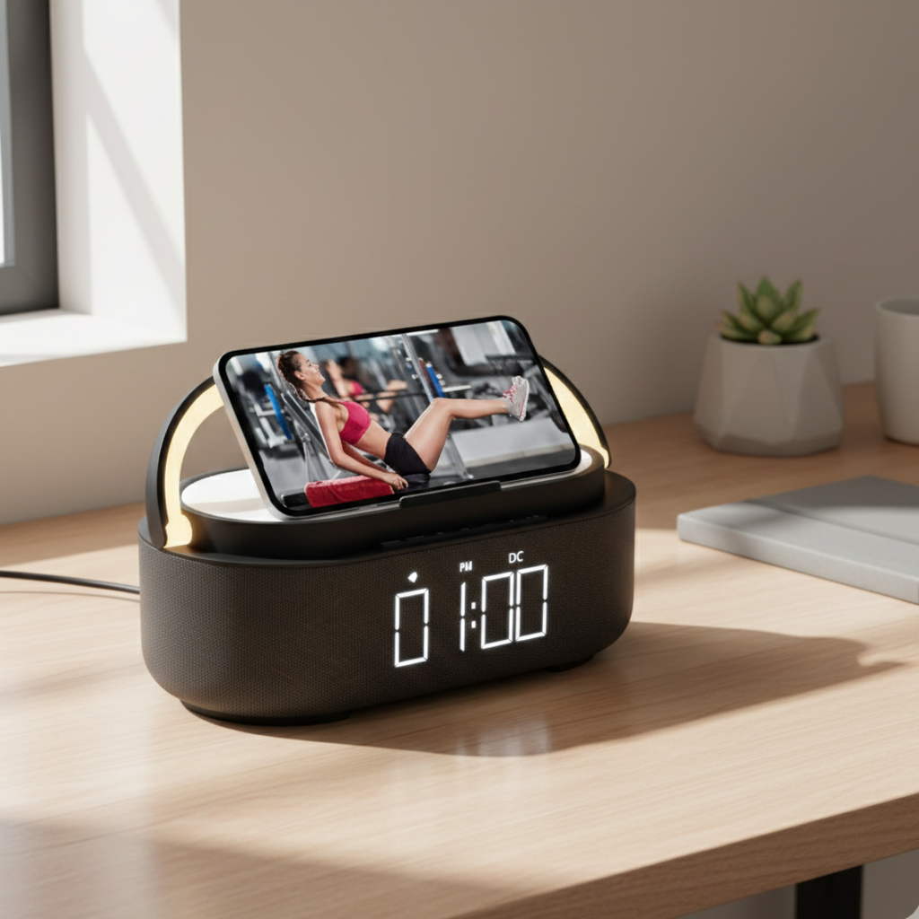 Bezdrátový nabíjecí Bluetooth reproduktor s funkcemi | Temsk