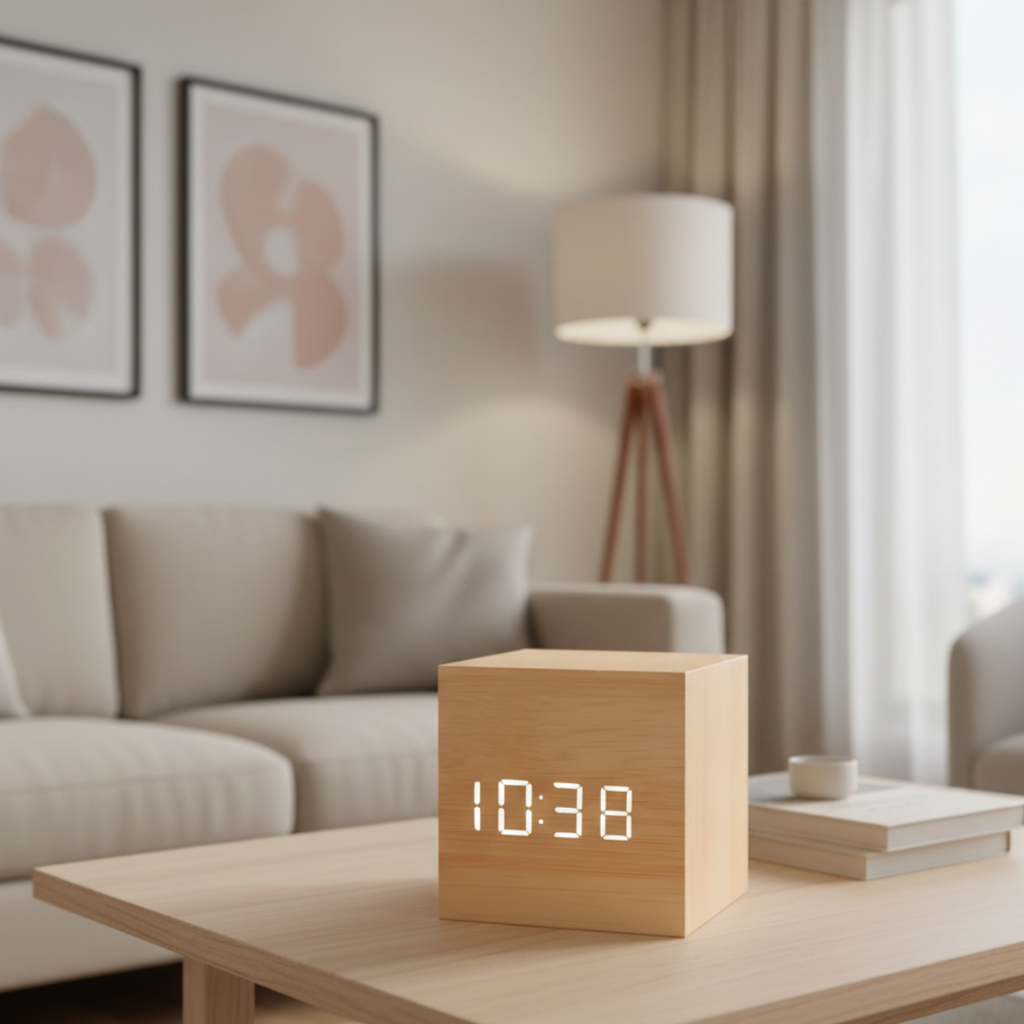 LED Cube Alarm Clock For Modern Mornings And Desk Use | Temsk