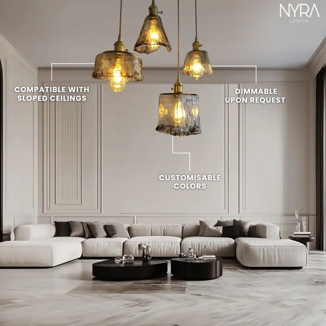 Aurelo Glass Pendant Lights For Modern Kitchen And Bath | Temsk