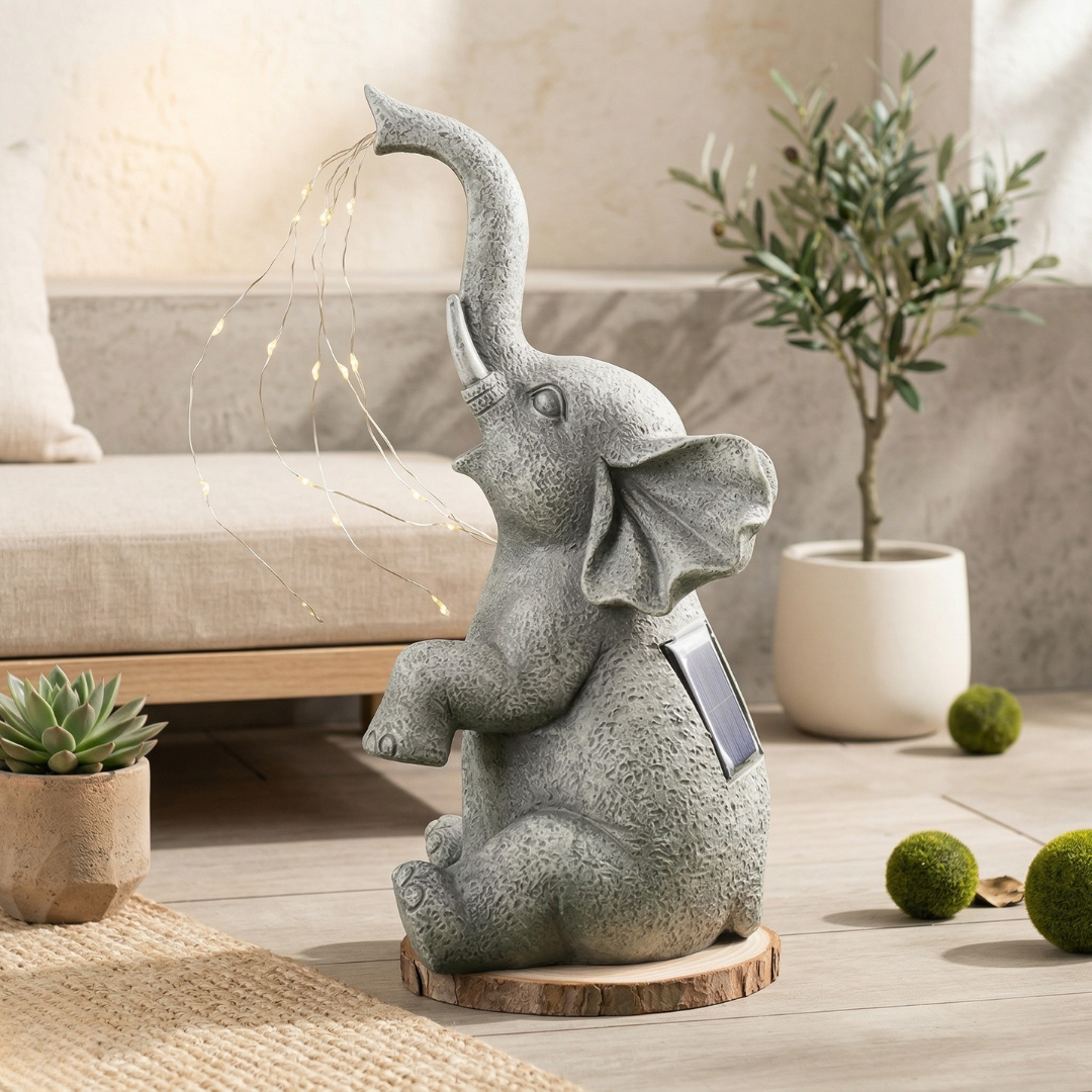 Solar Elephant Garden Ornament Solar Elephant Garden Ornament | Temsk