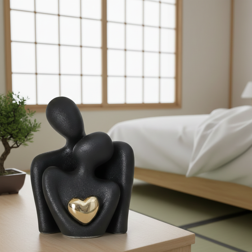 Abstract Couple Sculpture Figurine In Modern Minimalist Style | Temsk