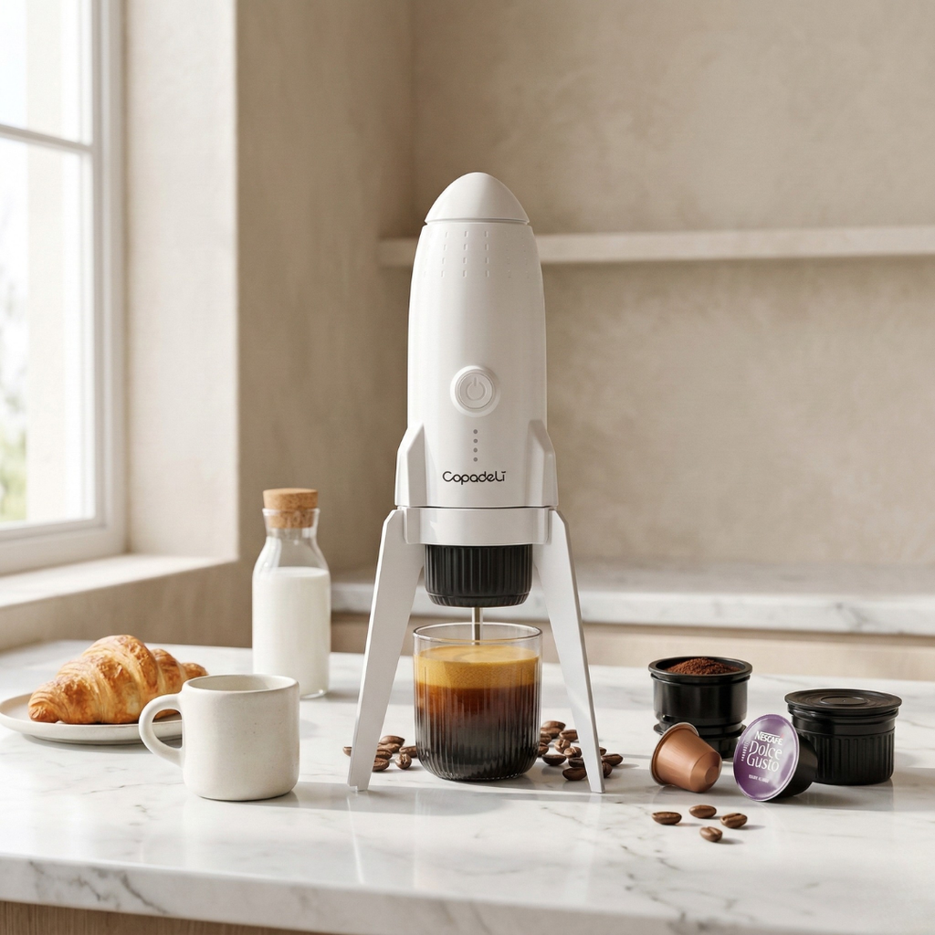 Self-Heating Portable Espresso Machine For Travel And Outdoor Use | Temsk