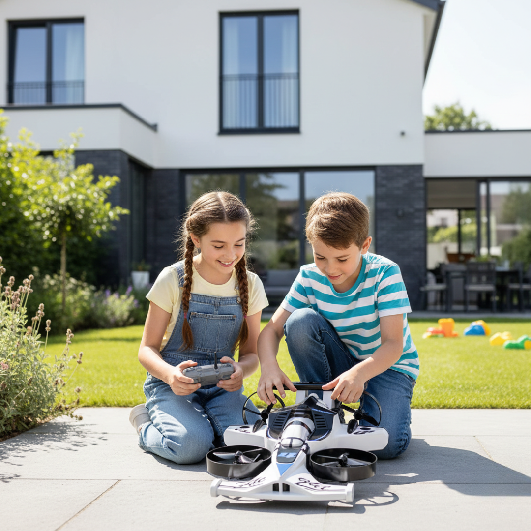 2-In-1 RC Stunt Car And Drone With 360-Degree Rotating Remote Control Vehicle | Temsk