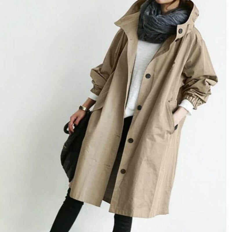 AuroraWeave Fashionable Trench Coat For Women Long Style Seasonal 2024 | Temsk