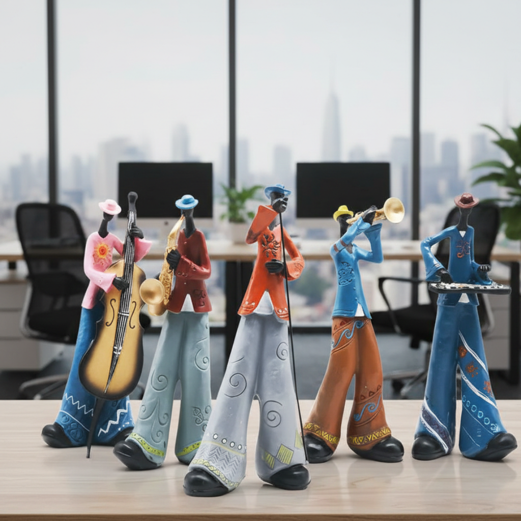 Elegant Abstract Jazz Music Resin Sculpture Figurine | Temsk