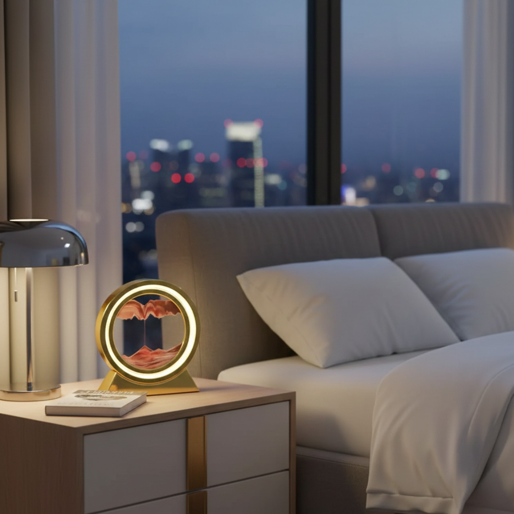 Table Lamp With Moving Sand Art | Temsk