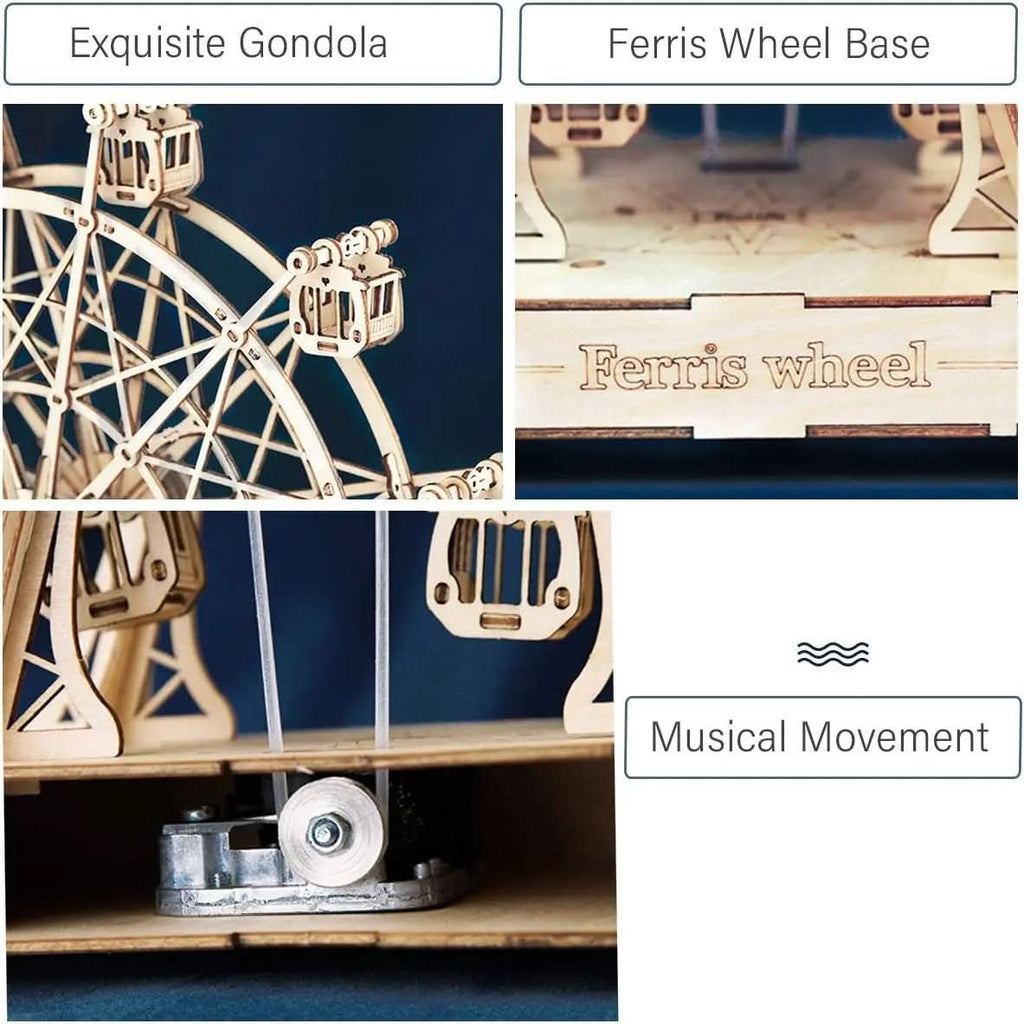 CraftLoom 3D Wooden Ferris Wheel Kit To Build Yourself | Temsk