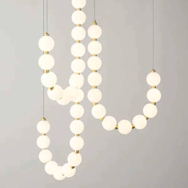 Novaelle Elegant Brass and Metal and Acrylic Chandelier Necklace | Snurv | Temsk