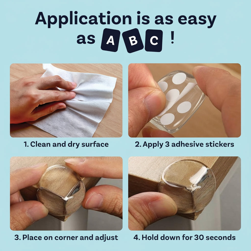 Clear Corner Guards For Baby Proofing, Durable PVC, Easy Install | Temsk