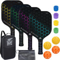 Fiberglass Pickleball Set With Lightweight Paddles And Balls And Carry Bag | Temsk