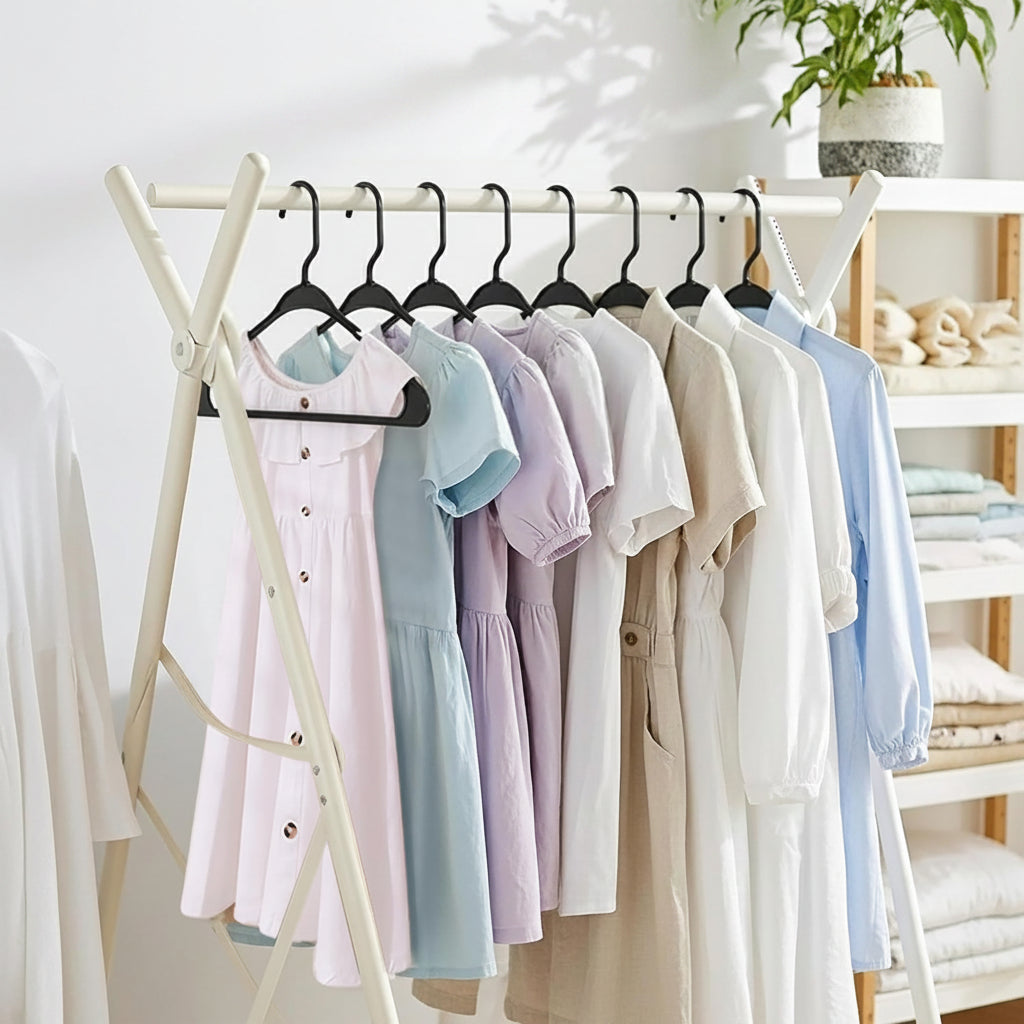 Slim Plastic Clothes Hangers Set For Heavy Duty Closet Organizer | Temsk