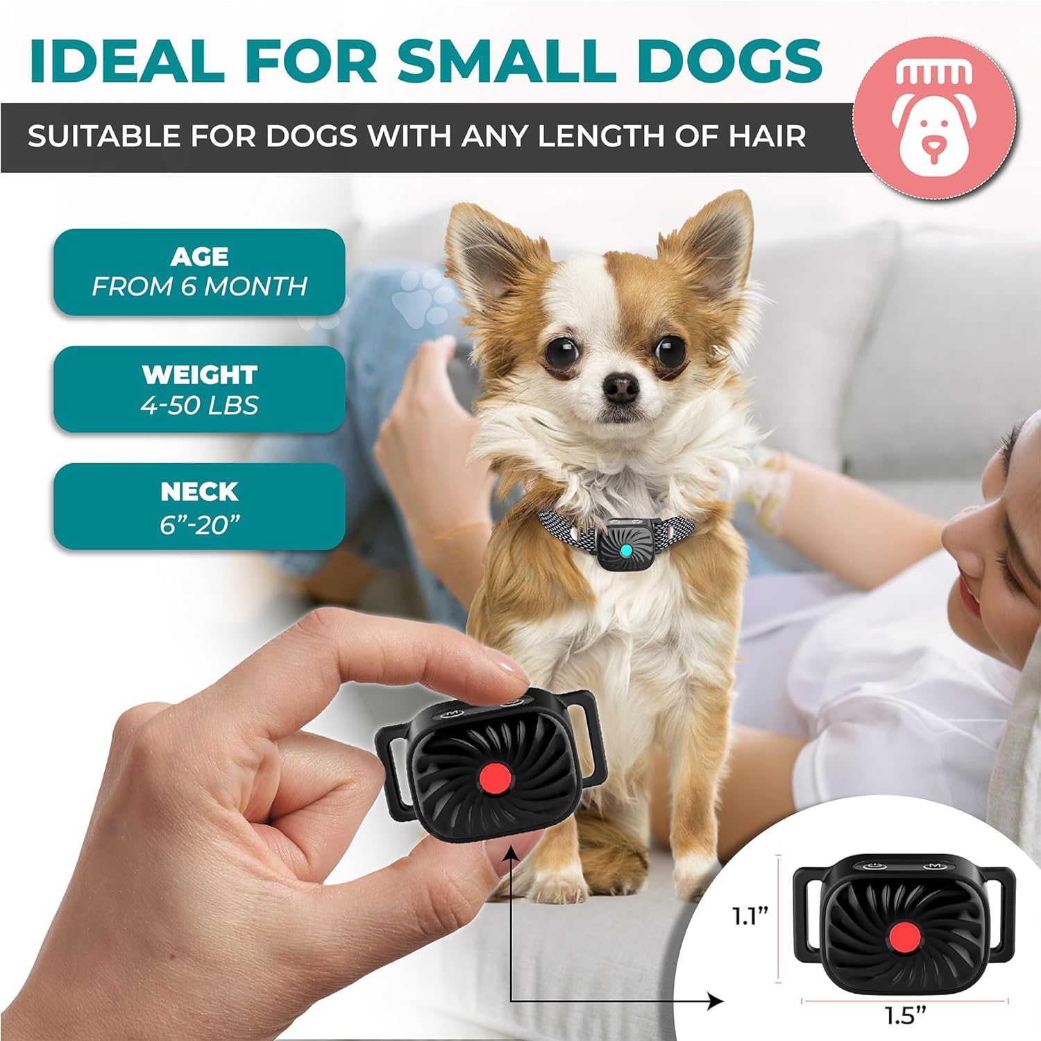 PawGuard CalmPaw Small Dog Bark Deterrent Collar Official | Temsk