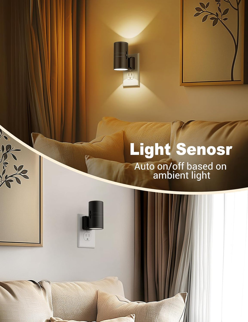 NightNova LED Nachtlicht mit smart dimmbarem Stecker-Lampe | Temsk