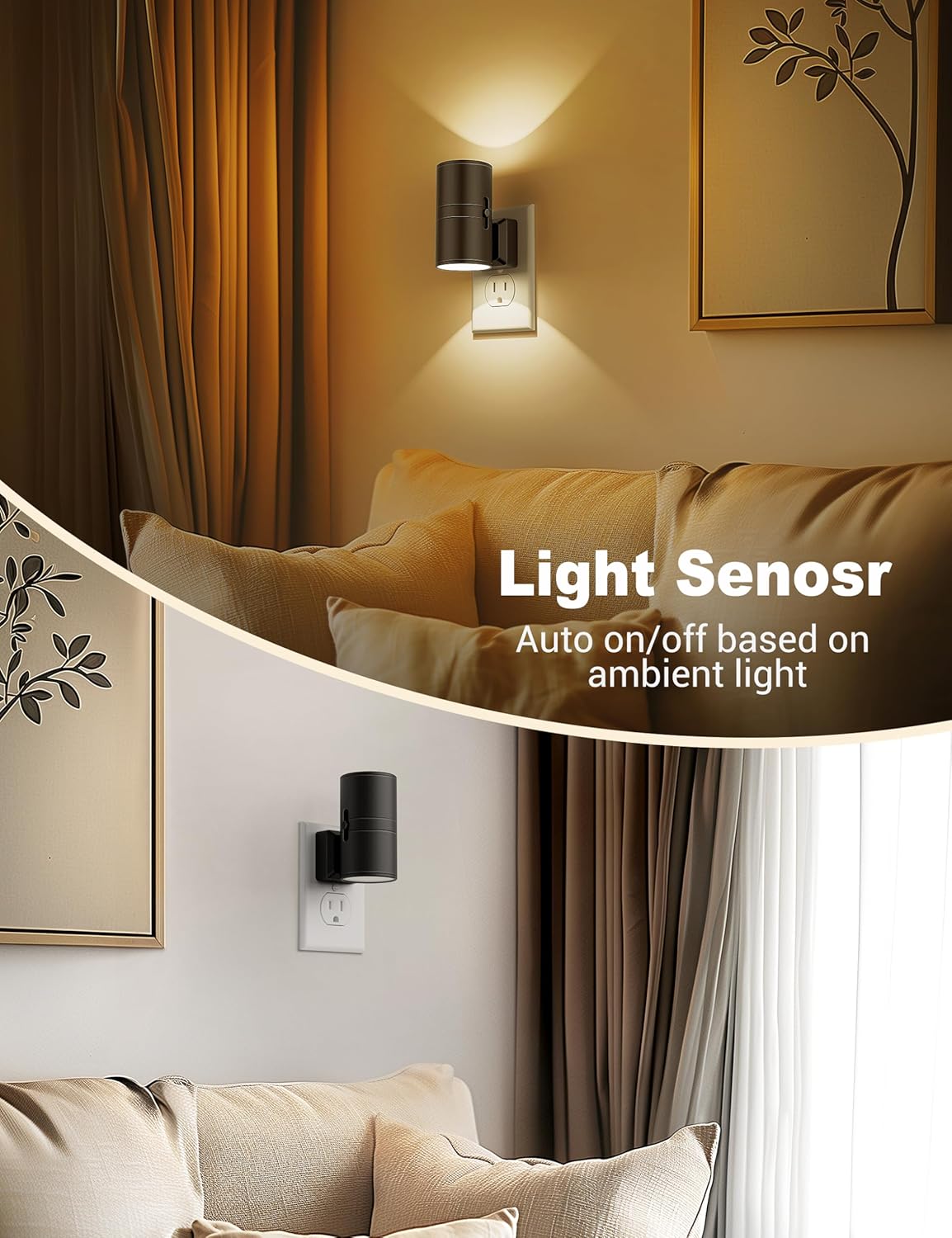 NightNova LED Nachtlicht mit smart dimmbarem Stecker-Lampe | Temsk