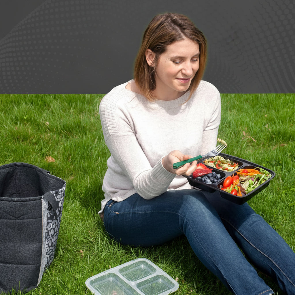 BentoForge Three Compartment Bento Box For Structured Meals | Temsk