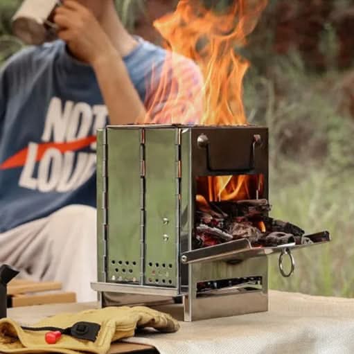 TrailBlaze Portable Camping Stove Lightweight Stainless Steel Grill | Temsk