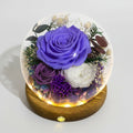 Preserved Rose Dome With LED Lights Gift For Mother's Day Decor | Temsk