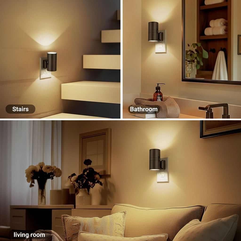 LumenNest LED Night Light, Dimmable and Automatic for Subtle, Stylish Lighting | Temsk