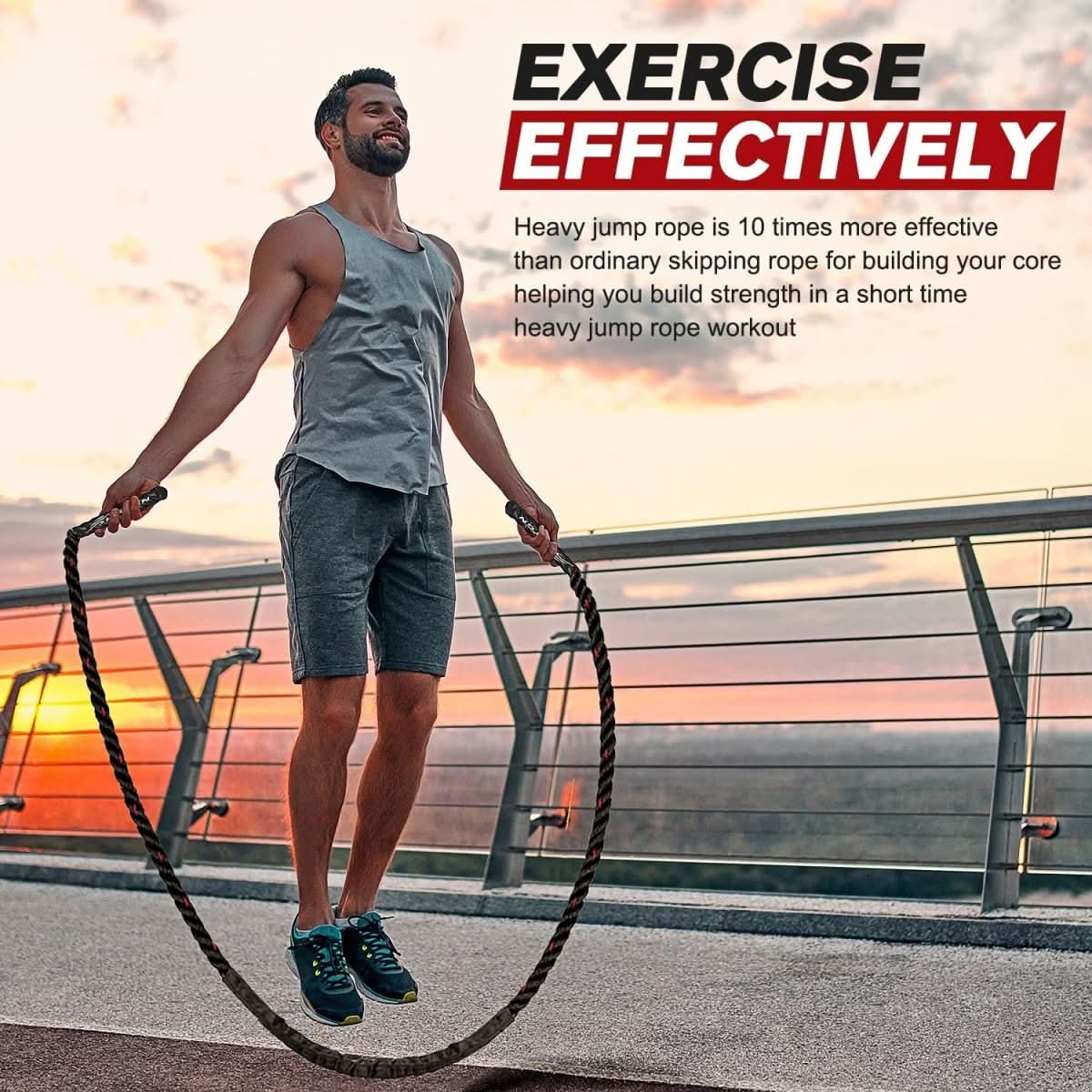 PulseFlex Adjustable Weight Jump Rope For Cardio And Strength Training | Temsk