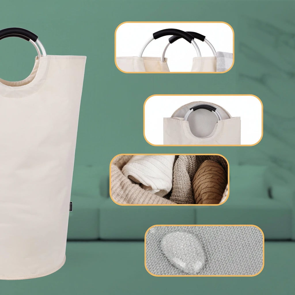 Large Foldable Laundry Hamper With Waterproof Fabric | Temsk