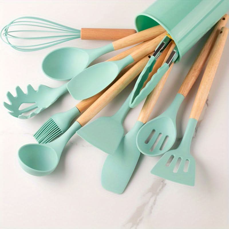 Silicone Kitchen Utensil Set With Heat Resistant Design And Style | Temsk