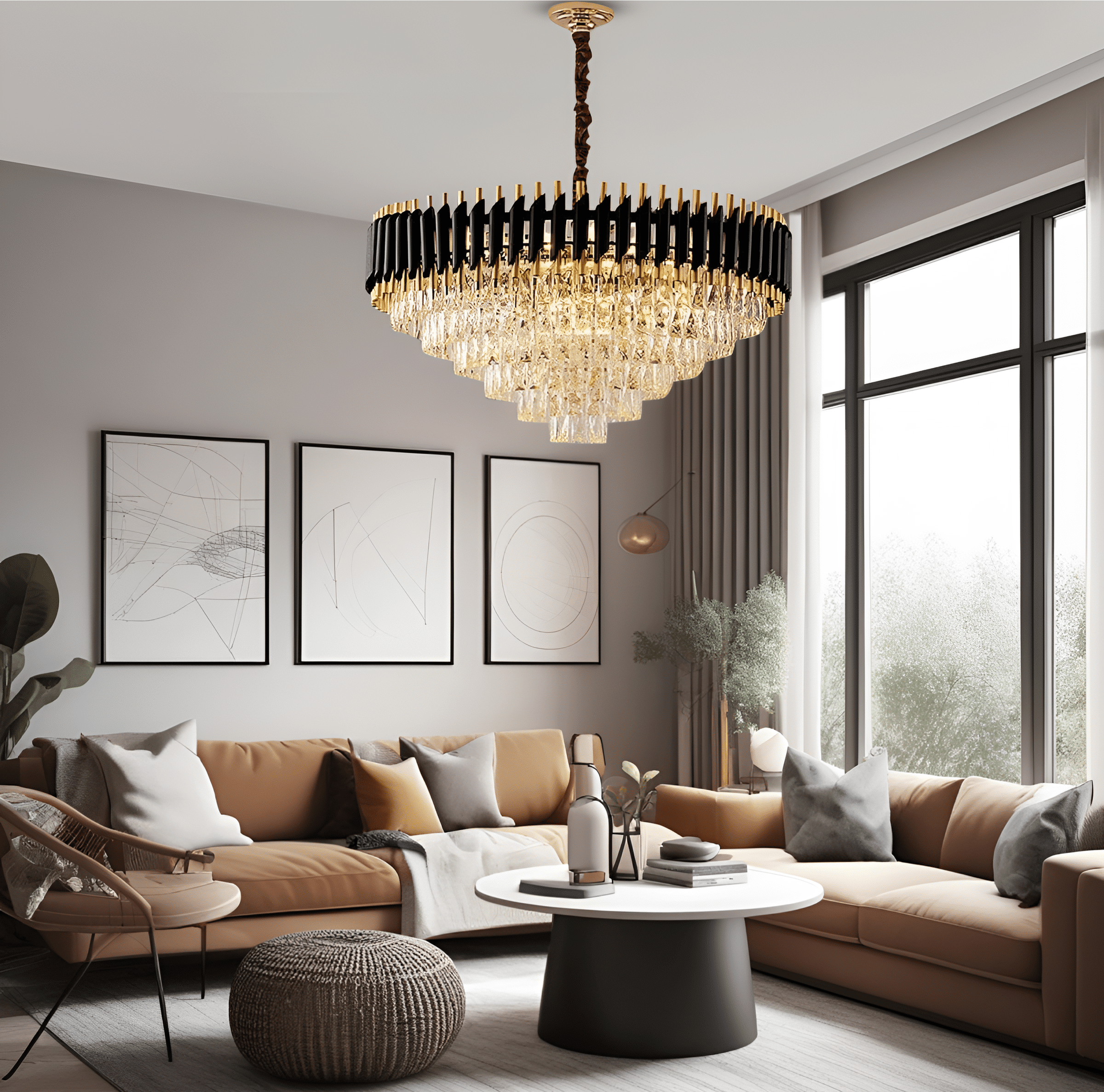 Aurelius Chandelier Collection with Adjustable Cords and Shade Options | Temsk