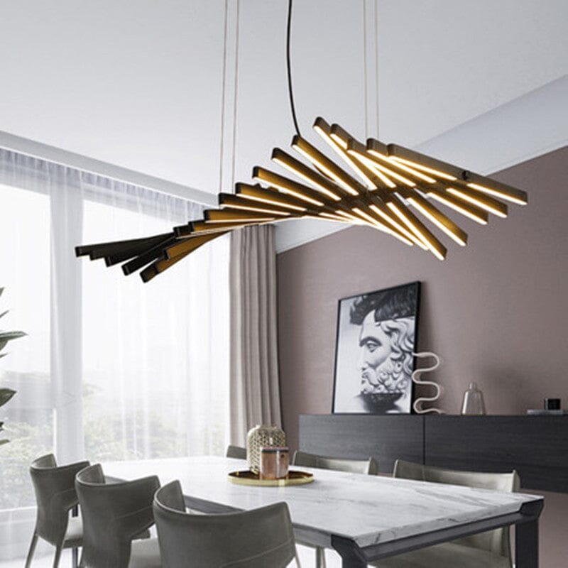 LatticeChord Chandelier Aluminum Modern Pendant With Remote And 40 E26/E27 Sockets | Temsk