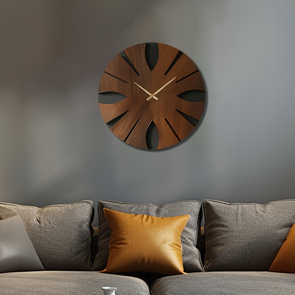 Geräuschlose Wanduhr aus Holz für stilvolle Wohn- und Lebensräume | Temsk