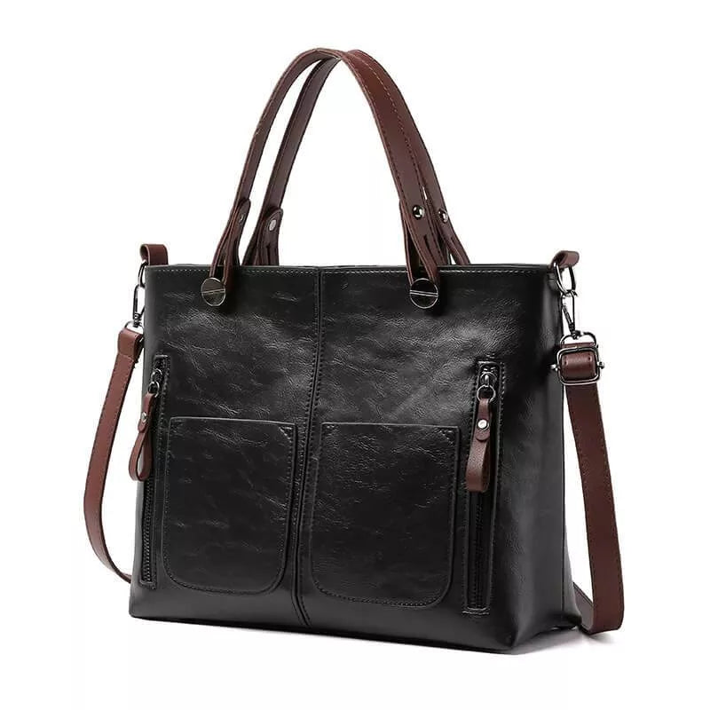 Aurelia Vintage Satchel Leather Handbag In Classic Style | Temsk