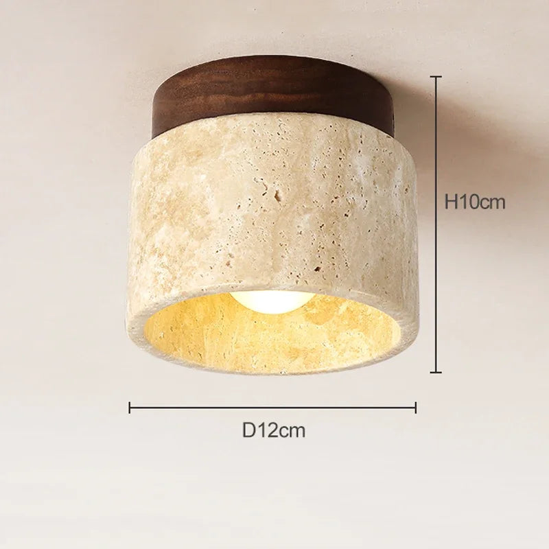 LumaNova Soft Cream Japanese Ceiling Lamp for Living Rooms | Temsk