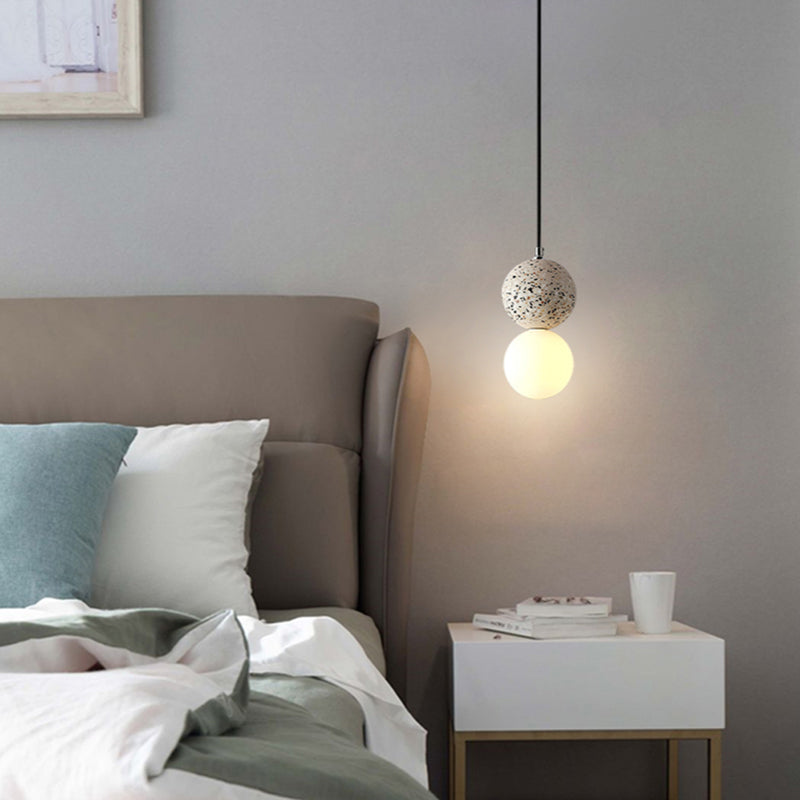 NovaLux LED Pendant Lights Small Glass Lamps For Dining Tables Black And White | Temsk