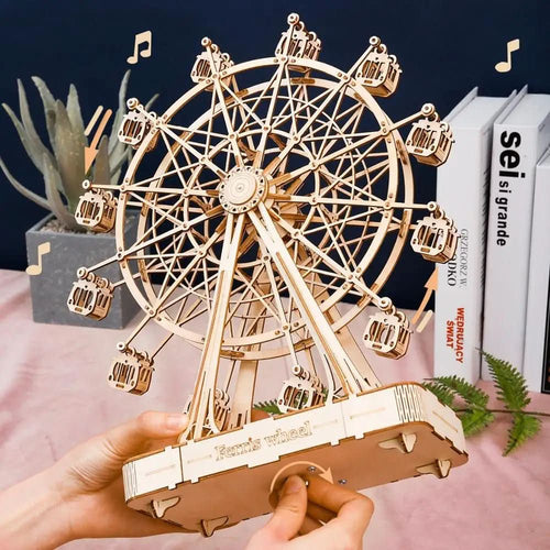 CraftLoom 3D Wooden Ferris Wheel Build Kit For DIY Self Assembly By Temsk