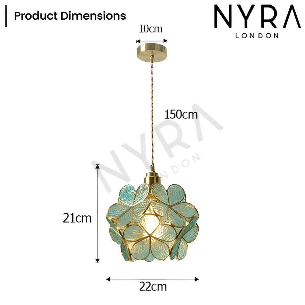 Liora Glass Flower Pendant Light for Living Rooms and Homes | Temsk