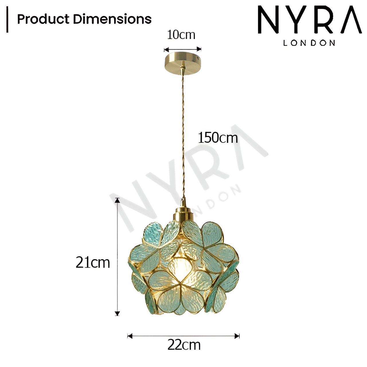 Liora Glass Flower Pendant Light for Living Rooms and Homes | Temsk